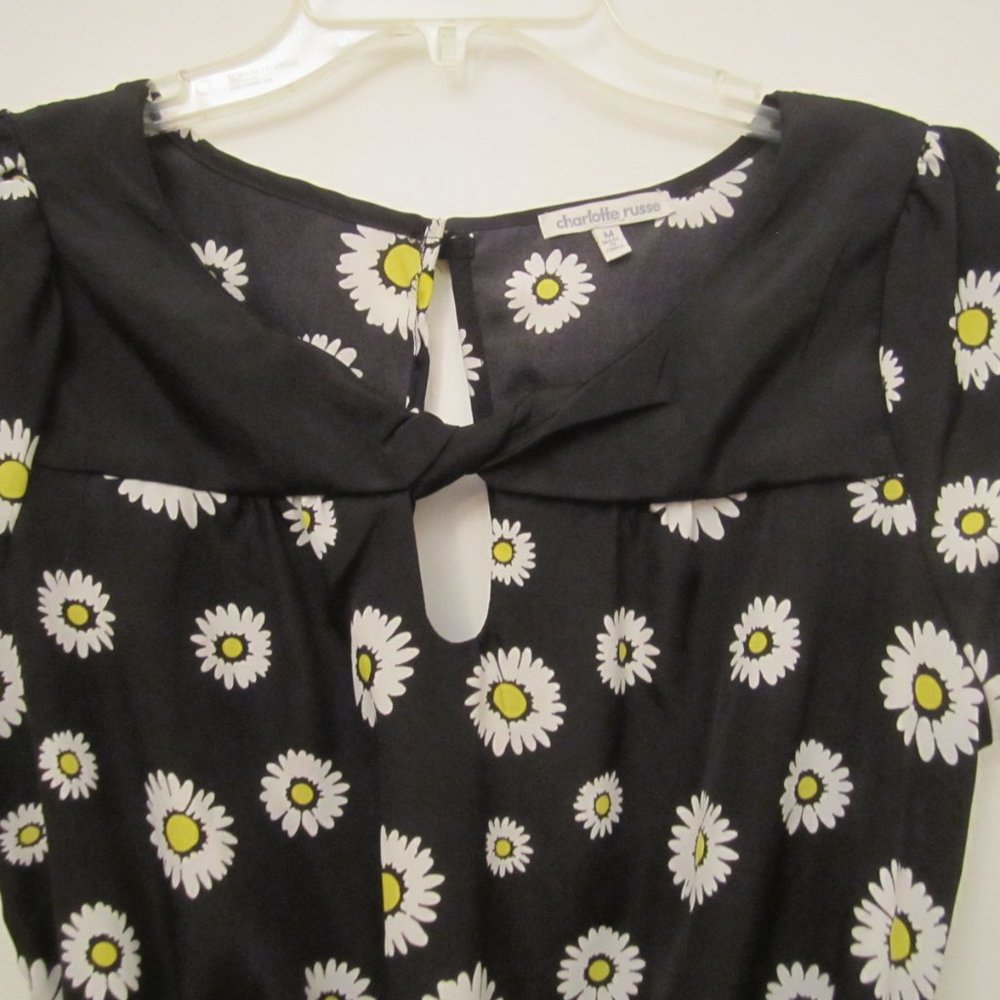 Charlotte Russe Daisy Print Retro 40s Belted Dress Mini